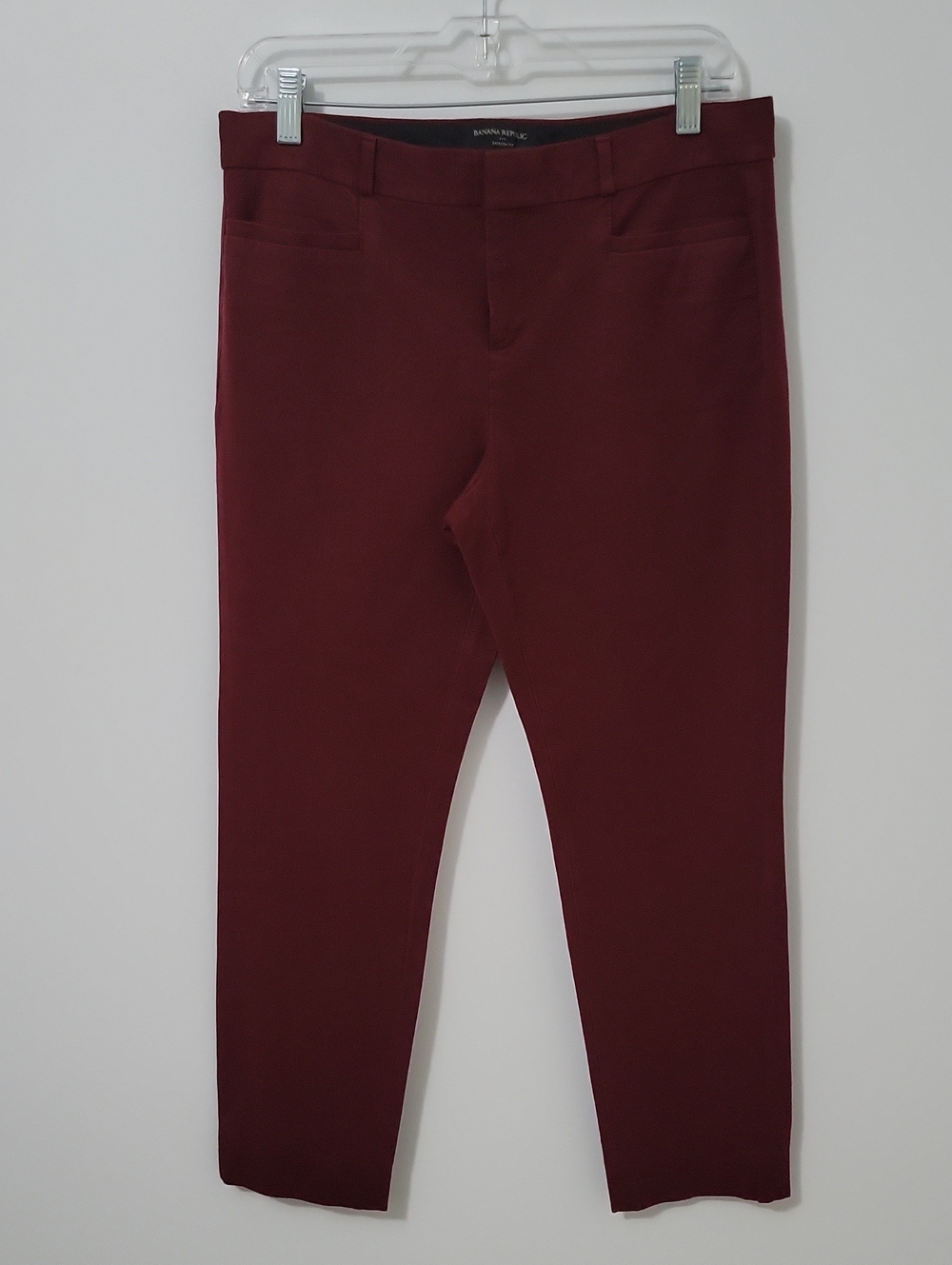 Banana Republic Burgundy Jackson Fit Pants, Size 10